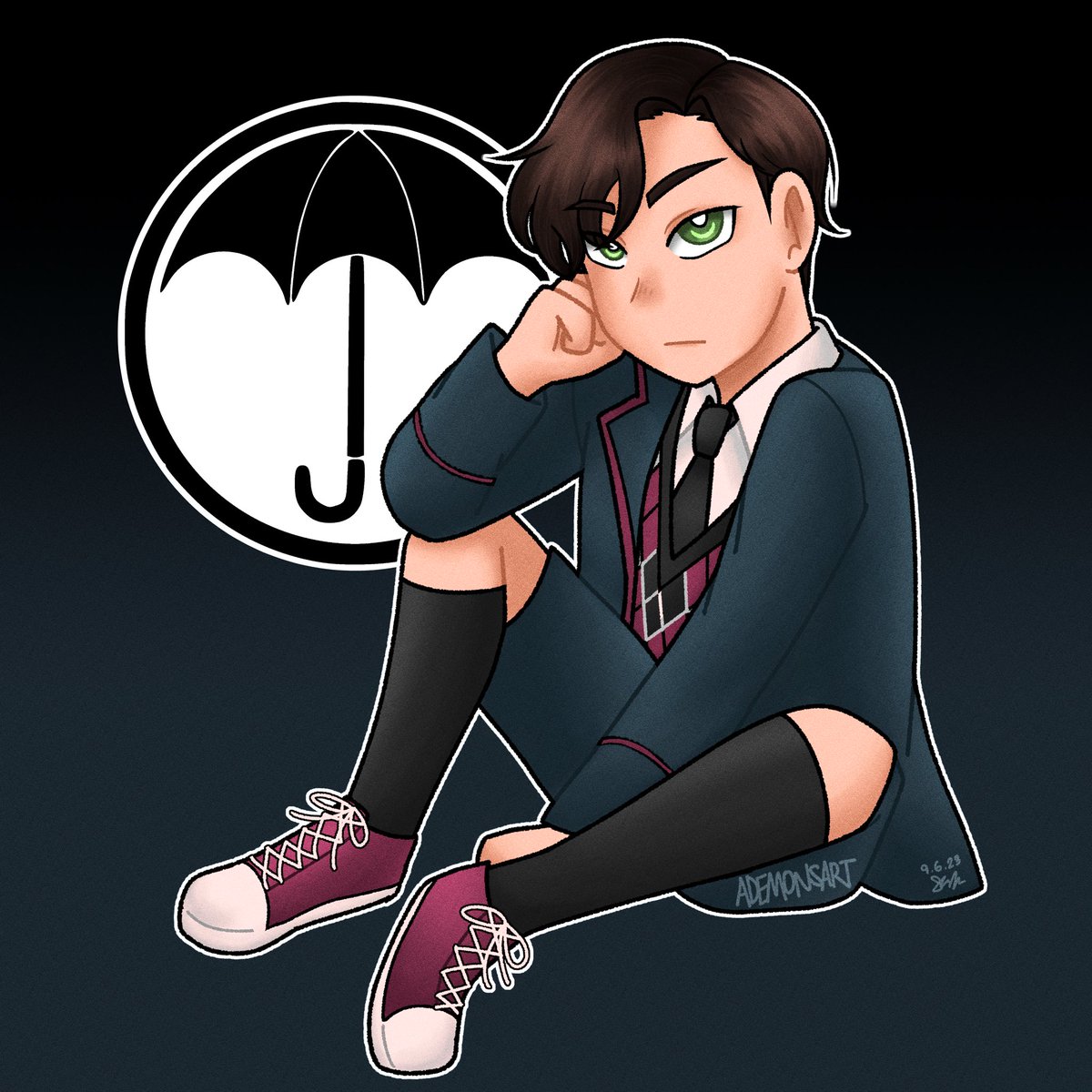 ademonsart's tweet photo. five ⏳ from the umbrella academy ☂️ https://t.co/GGAfc6Qw3s