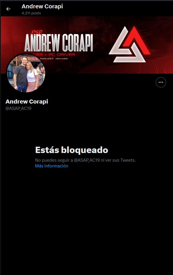 El silencio invadio la sede de PSR. Sobre la oficina, Andrew Corapi bloqueaba a todo el mundo con los brazos en jarra. No era una simple imagen de derrota. Era, como si aquel prodigio hubiese perdido un debate. Nunca antes se habia visto una imagen tan lamentable en el simracing.
