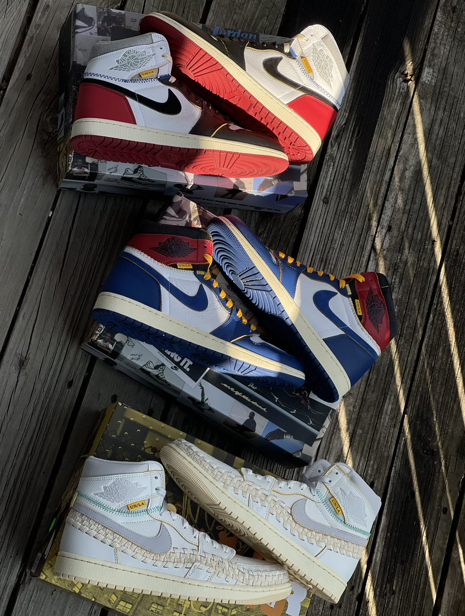 Mokicks1986's tweet photo. Beauty shots. Greatest Jordan 1 collab of all time.
Debate ya mammy.
@unionlosangeles @bephiesbeautysupply @chrisunion #snkrskickcheck #snkrsliveheatingup @nike #unionjordan1 #jordan1union #bephiesbeautysupply #unionla #kicksonfire #kicklahoma #jordan1 #nicekicks #soletoday https://t.co/U6w642Xae3
