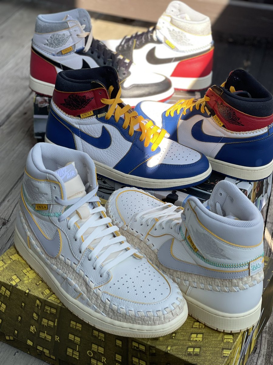 Mokicks1986's tweet photo. Beauty shots. Greatest Jordan 1 collab of all time.
Debate ya mammy.
@unionlosangeles @bephiesbeautysupply @chrisunion #snkrskickcheck #snkrsliveheatingup @nike #unionjordan1 #jordan1union #bephiesbeautysupply #unionla #kicksonfire #kicklahoma #jordan1 #nicekicks #soletoday https://t.co/U6w642Xae3