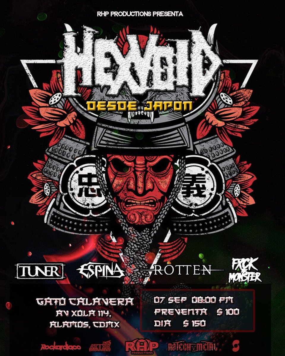 ARROW_JAPAN's tweet photo. Thursday, 9/7/2023
「HEXVOID North American Continental Tour 2023」
SHOW 8:00 PM
ADV $100/DOOR $150

[ACT]
HEXVOID
TUNER
ESPINA
ROTTEN
Fxck The Monster

[VENUE]
Gato Calavera
https://t.co/s0jAEcsxTp

[INFO/TICKET]
RHP Productions
rockhardprog@gmail.com
https://t.co/GtWZBNJMX8 https://t.co/Gb8Hj2gVHx