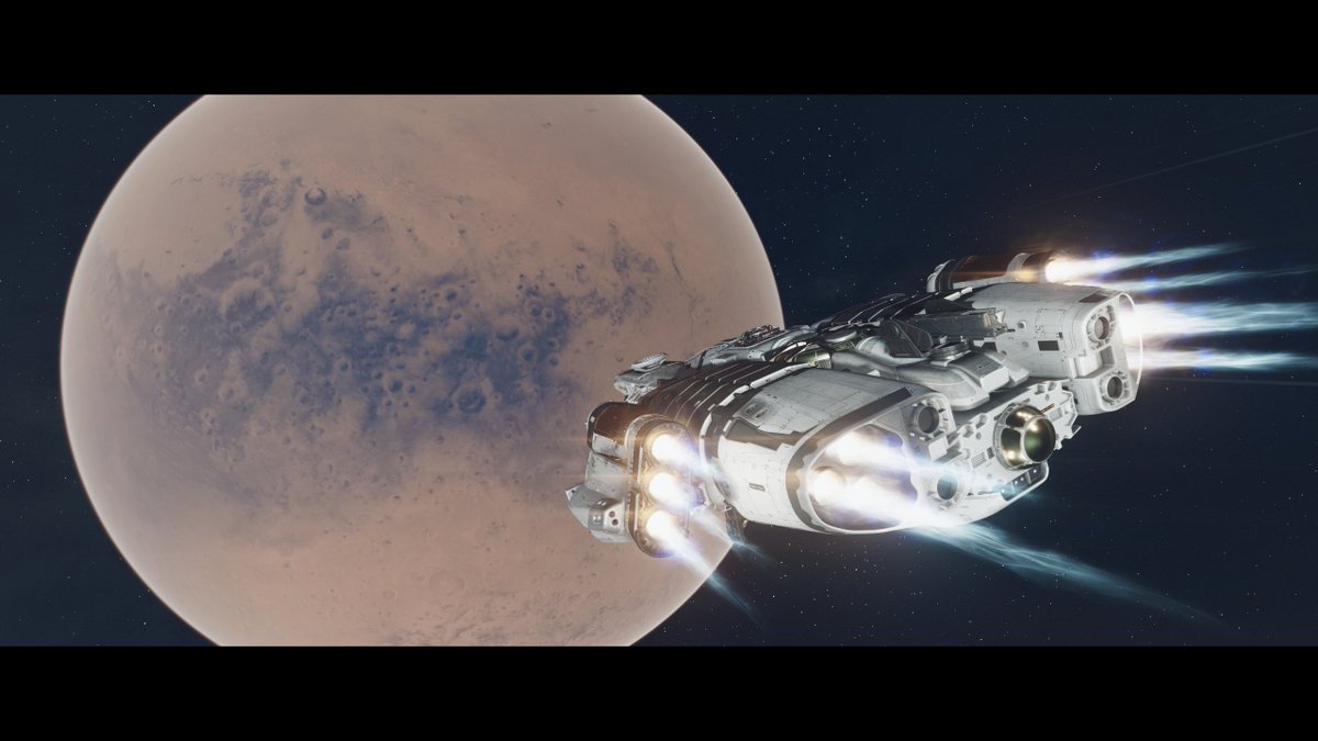 TeoQtllc's tweet photo. @TheSpaceshipper Had a lot of fun designing "Eternity", my all-in-one Class B ship, no particular inspiration besides the NASA aesthetic  🚀🤳 https://t.co/dxVqNcanMF