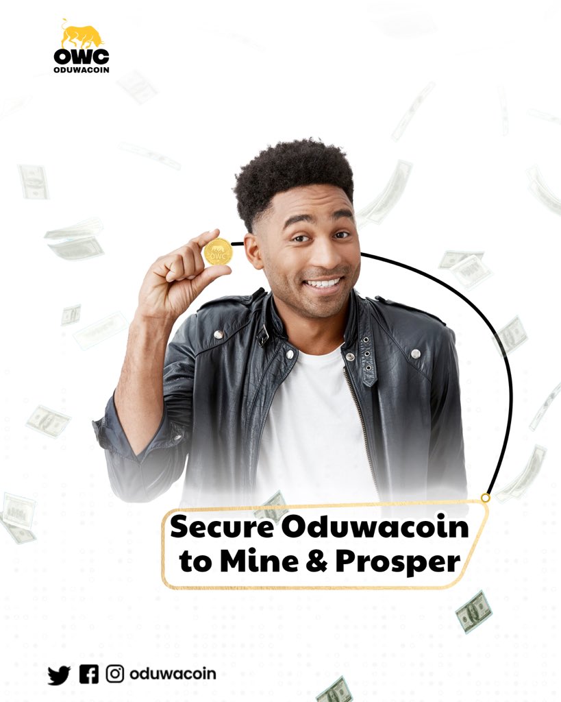 Oduwacoin mining guarantees unparalleled wealth opportunities. What are you waiting for?

Buy #owc TODAY, and get Started!

#oduwacoin #bitcoinminning