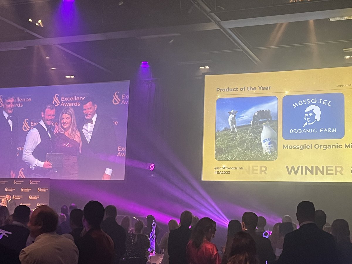 Brilliant result for Farmer Bryce of <a href="/MossgielFarm/">Mossgiel Organic Farm</a> for scooping product of the year at @scotfooddrink excellence awards - well done #EA2023