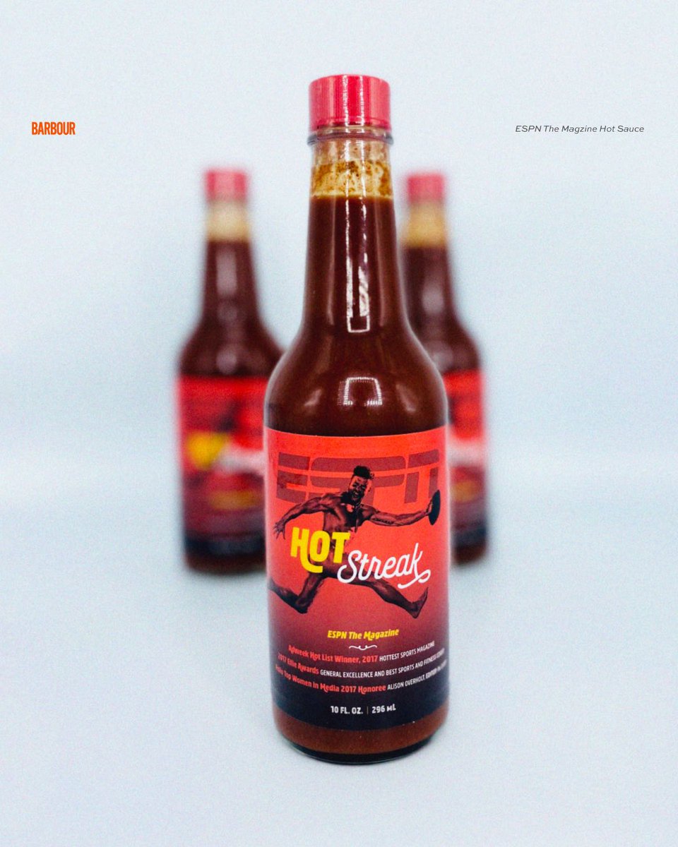 BarbourDesign's tweet photo. Ready to spice things up this football season? You bring the hot. We bring the sauce. Check out these throwback hot sauce custom labels we designed for ESPN a few years back. Delivered to their client’s doorstep. It’s your turn to score a win…
•
•
•
We Get It™ https://t.co/hWMFghBpHv