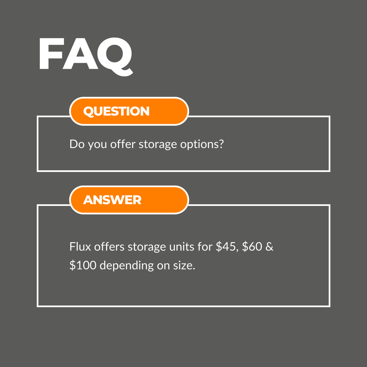 JunctionFlats's tweet photo. We often get asked about our Storage Options. Don't worry, Junction Flats Apartments offers storage units for $45, $60 &amp; $100 depending on size!

For more FAQs, click the link below! 💡📦
https://t.co/iueXD6sROK
▪️ 
▪️ 
#junctionflats https://t.co/LFv4iB0U4O