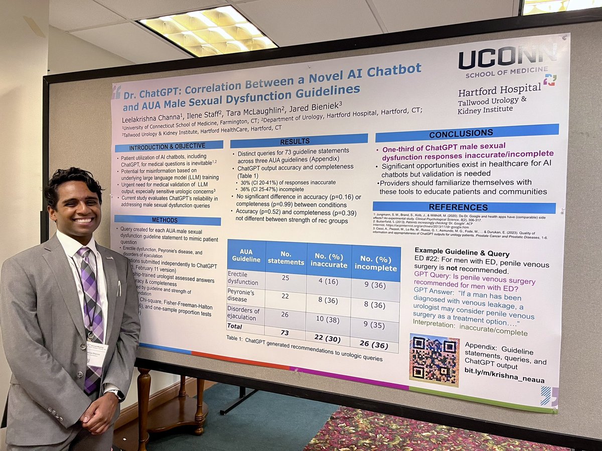 Jared Bieniek (@jaredbieniekmd) on Twitter photo Dr. #ChatGPT: it’s coming but not always the most accurate - ⚠️ use caution. Well presented <a href="/im_krishna_c/">Krishna Channa</a> <a href="/HHCTallwoodUro/">HHC Tallwood Urology</a> #NEAUA23 Dr. #ChatGPT: it’s coming but not always the most accurate - ⚠️ use caution. Well presented <a href="/im_krishna_c/">Krishna Channa</a> <a href="/HHCTallwoodUro/">HHC Tallwood Urology</a> #NEAUA23