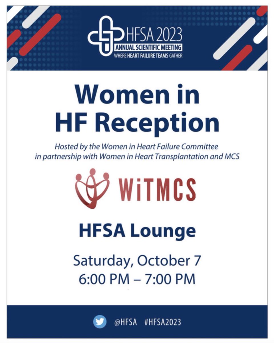 Looking forward to see you all in Cleveland 
#HFSA2023 @HFSA 
📆 October 7, 2023
🕰️ 6-7 pm
#ACCWIC #ACCEarlyCareer #ACCFIT