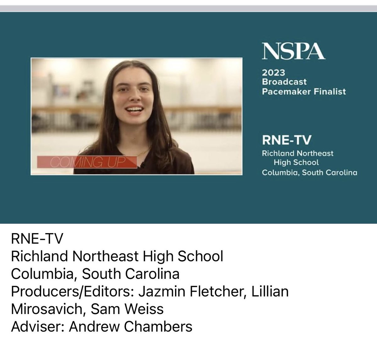 A.J. Chambers, MJE tweet media