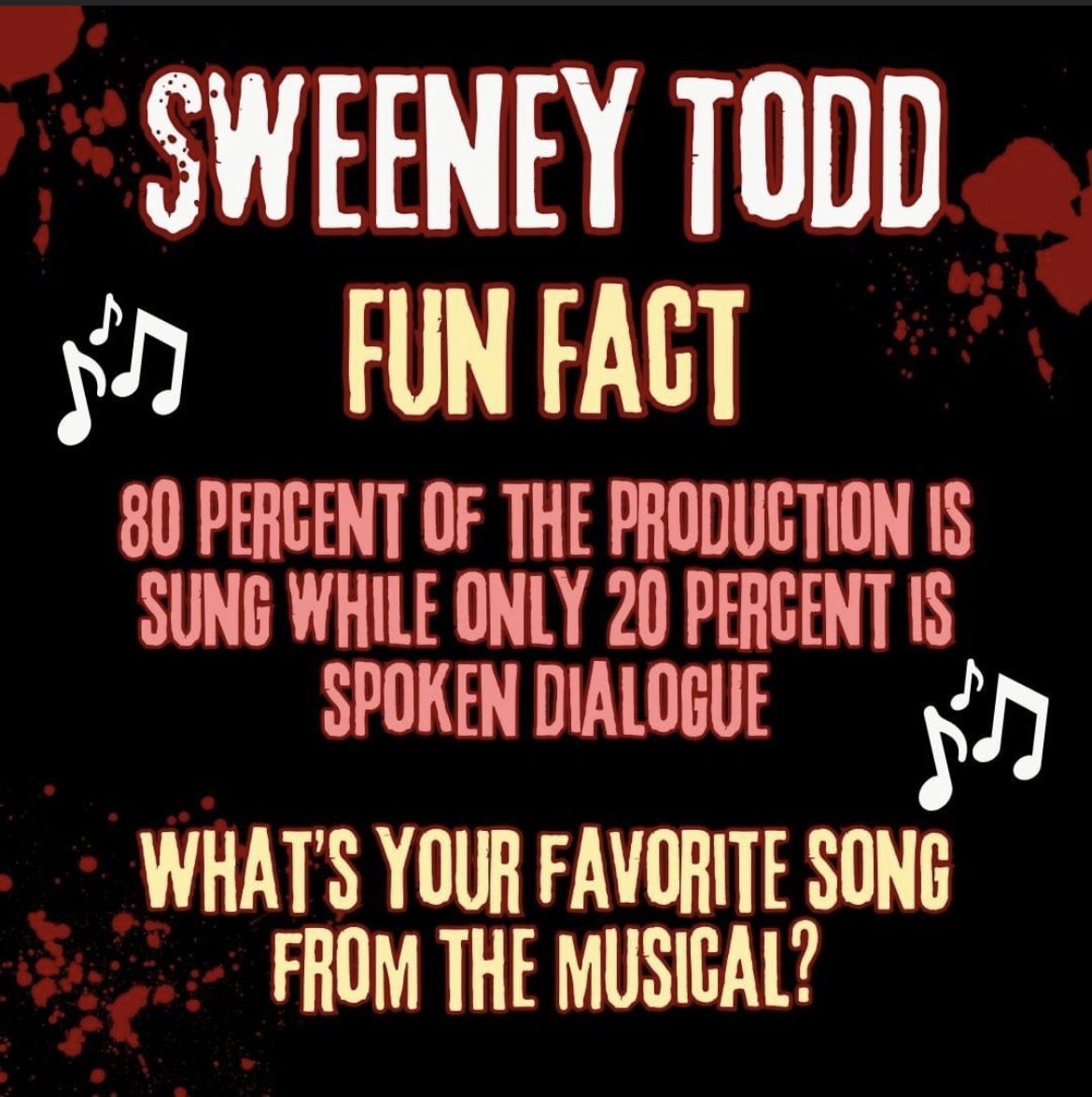 sts_theatre's tweet photo. Sweeney Todd Fun Fact! Tell us your favorite song in the show and buy your tickets today. #STS #SweeneyTodd

https://t.co/TRYkxDTexe https://t.co/zi3rrE7s7a