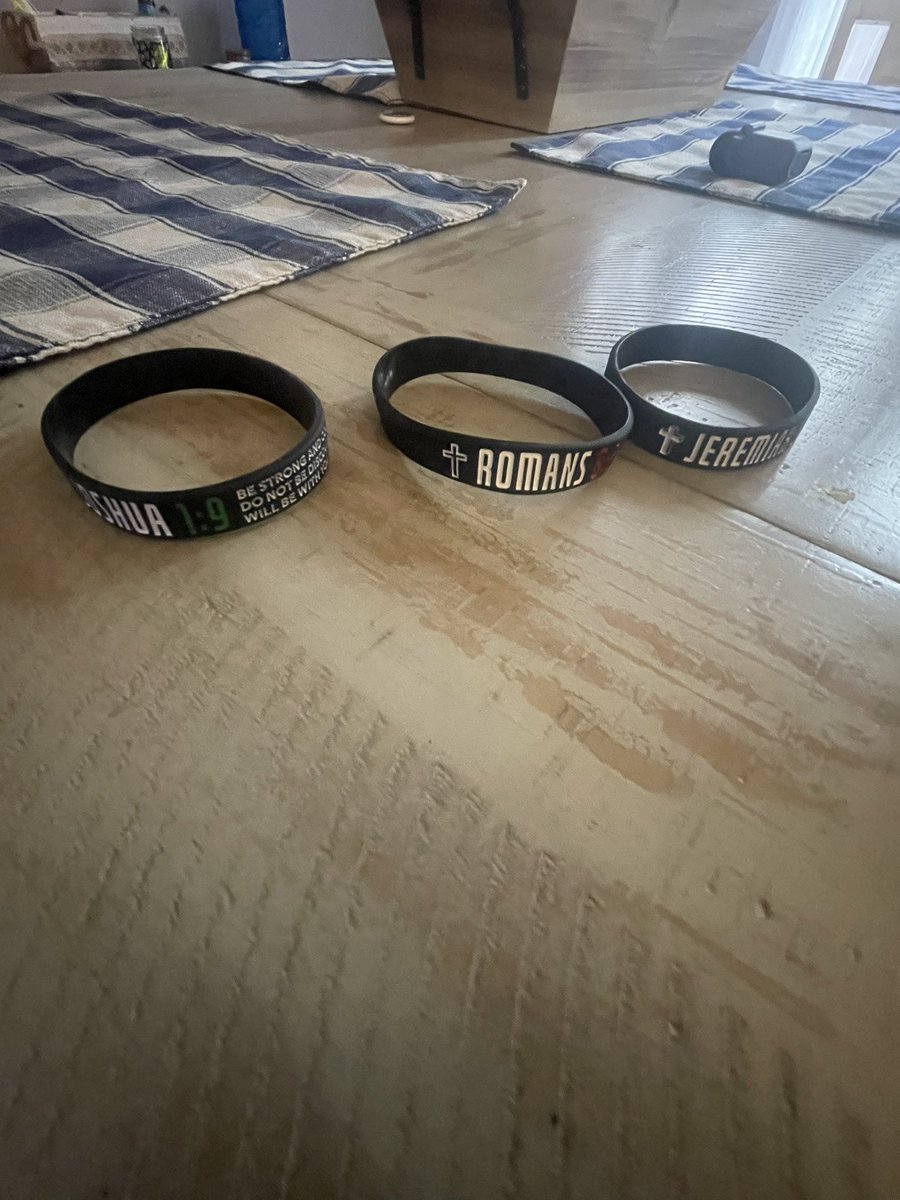 Scripture bracelets for the team. Now that is team unity!