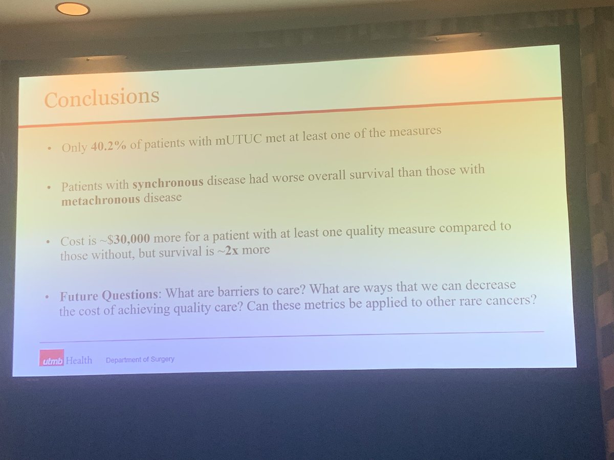 Stephen B. Williams, MD, MBA, MS, FACHE (@swilliams_md) on Twitter photo <a href="/brliao/">Brian Liao</a> MSIII <a href="/utmbhealth/">UTMB Health</a> presenting #SCSAUA23 outcomes and costs assessment of metastatic UTUC Medicare beneficiaries. ⬇️ palliative care and limited guideline based tx! Great opportunity for improvement. <a href="/UTMBUrology/">UTMBUrology</a> <a href="/SCSAUA/">South Central Section of the AUA</a> <a href="/AmerUrological/">Amer. Urol. Assn.</a> <a href="/BladderCancerUS/">Bladder Cancer Advocacy Network</a> <a href="/UTMBPresident/">UTMBPresident</a> <a href="/brliao/">Brian Liao</a> MSIII <a href="/utmbhealth/">UTMB Health</a> presenting #SCSAUA23 outcomes and costs assessment of metastatic UTUC Medicare beneficiaries. ⬇️ palliative care and limited guideline based tx! Great opportunity for improvement. <a href="/UTMBUrology/">UTMBUrology</a> <a href="/SCSAUA/">South Central Section of the AUA</a> <a href="/AmerUrological/">Amer. Urol. Assn.</a> <a href="/BladderCancerUS/">Bladder Cancer Advocacy Network</a> <a href="/UTMBPresident/">UTMBPresident</a>