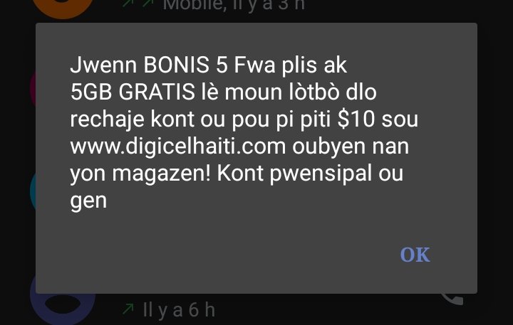 djimsmy's tweet photo. @DigicelHT @altemajm @edloz @etzeremile @JhonsonNapoleon @ConatelHT @nouvelliste Lè m fè * 120 # poukisa se pa balans lan yo met avan ? Yo asire w ke piblisite yo a pase dabò. Anplis, m fè l yon dezyèm fwa, menm bagay la. Kontwole konbyen karaktè nan mesaj la pou w wè si se telefòn mwen an ki pwoblèm nan. Blofè que vous êtes 😂 https://t.co/qsAzINvUUo