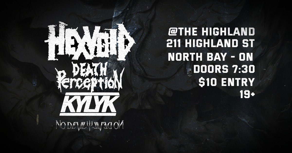 ARROW_JAPAN's tweet photo. Friday, 9/15/2023
「HEXVOID North American Continental Tour 2023」
SHOW 7:30 PM
DOOR $10

[ACT]
HEXVOID(JAPAN)
DEATH PERCEPTION
KYLYK
NO DEVIL LIVED ON

[INFO/VENUE]
The Highland Hangover Society
https://t.co/01jKUJcU7G https://t.co/Io3DOcSacr