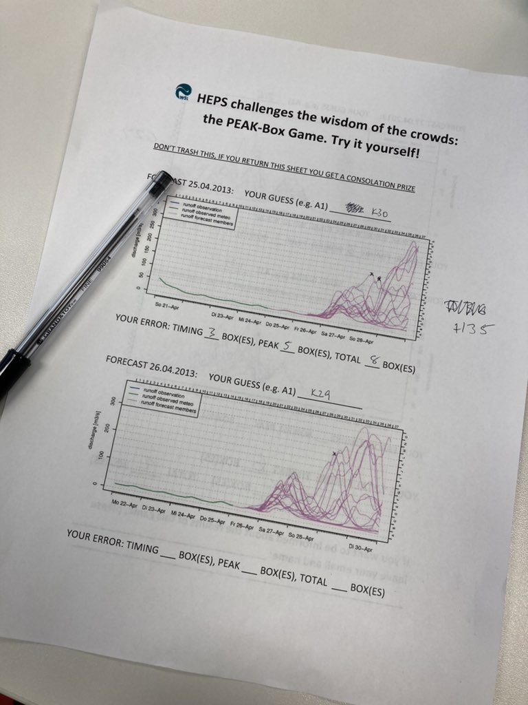Louise Arnal, PhD (she/elle) (@arnallouise) on Twitter photo Full room for @Hydrology_WSL’s talk at U. of Calgary! Massimiliano talked about flood forecasting and decision-making in Switzerland & introduced us to the peak box serious game 🌊👾
#flood #forecasting #seriousgame Full room for @Hydrology_WSL’s talk at U. of Calgary! Massimiliano talked about flood forecasting and decision-making in Switzerland & introduced us to the peak box serious game 🌊👾
#flood #forecasting #seriousgame