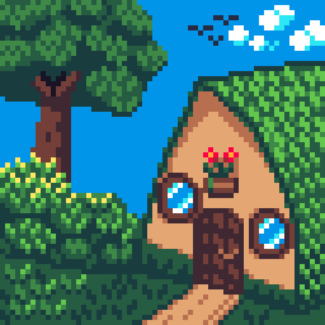gaidenblk's tweet photo. Casinha no Campo
É só o que a gente precisa!

#pixelart #pixel #art #pixelartist #aseprite #nature https://t.co/wBtPWrozEF