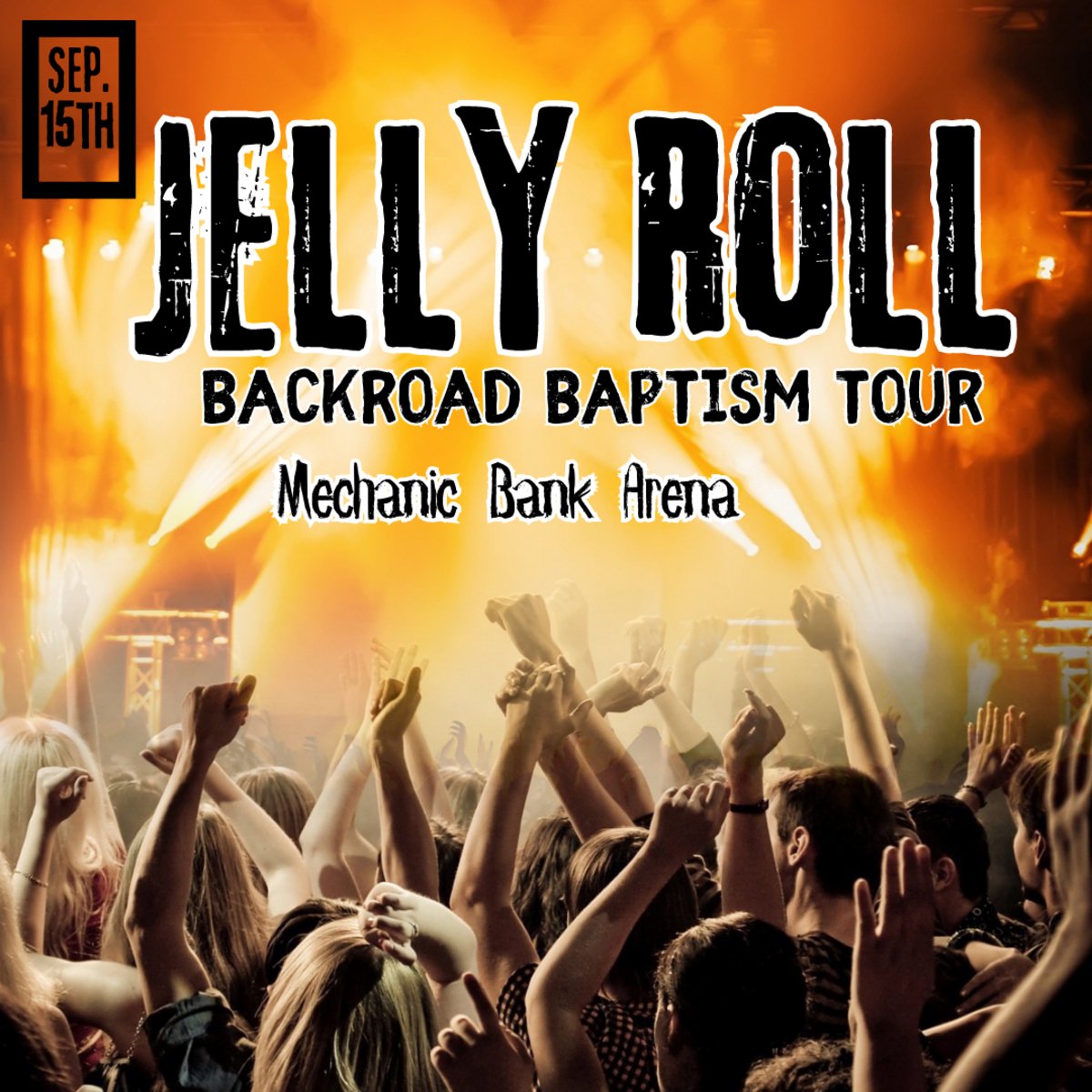 CountryInnBKCA's tweet photo. Calling all music lovers!! #JellyRoll will be coming to the #MechanicsBankArena. The genre-bending rapper has been selling out arenas over the past years! He's also bringing special guests #Three6Maffia and #StruggleJennings! For tickets, go to: https://t.co/ynPuD1eIBK. https://t.co/GKdFxAcLGq