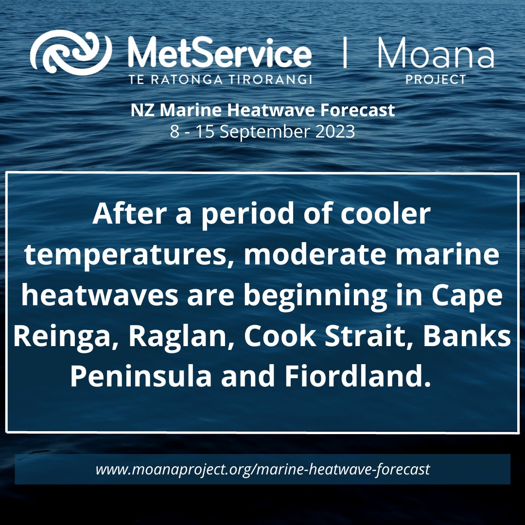 Many regions are expecting #marineheatwaves, with coastal water temperatures warmer than normal for this time of year.
Find out what is happening in your region at the #MoanaProject's #marineheatwave forecast here: moanaproject.org/marine-heatwav…