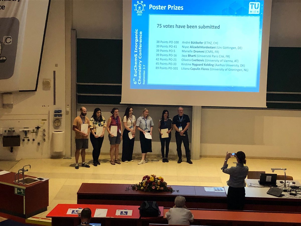 Happy that my poster on Reductive chemistry of Re(I) formazan complexes got recognized at <a href="/eicc6_vienna/">EICC6</a>! <a href="/GroupOtten/">Otten Group UGroningen</a>
