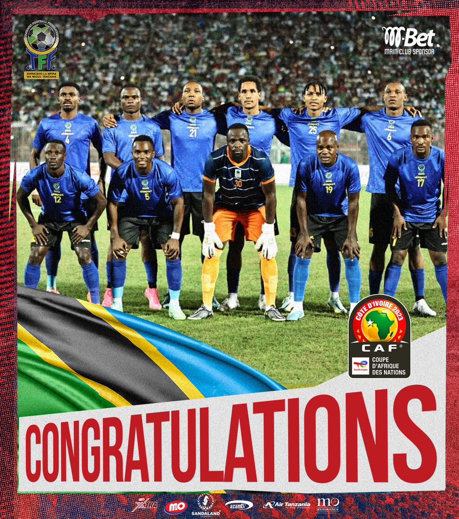BarakaEnock_'s tweet photo. Pongezi nyingi kwa Taifa Stars kwa kufuzu AFCON 2023. #WenyeNchi #NguvuMoja https://t.co/IQziG8H1Q7