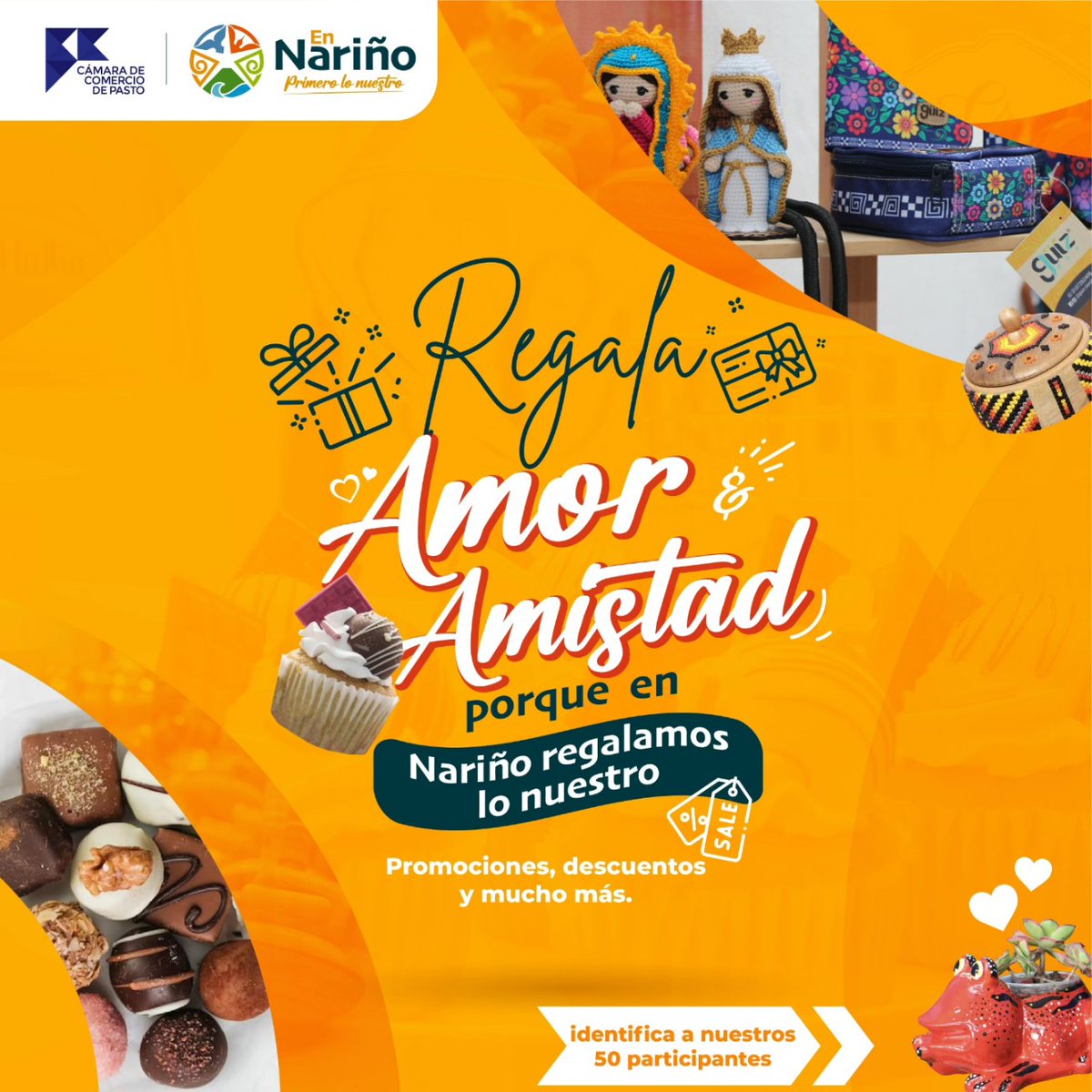 camarapasto's tweet photo. ¡Celebra el Amor y la Amistad en #Nariño el 15 de Septiembre! 🎉❤️
Únete a esta hermosa iniciativa con 50 establecimientos que se suman a festejar esta fecha especial. ❤️
¡Descubre quiénes son y únete a la diversión! 🥰
#Nariño
#AmorYAmistad
#ComparteElAmor
#RegalaLoNuestro https://t.co/lmeOVe3swX