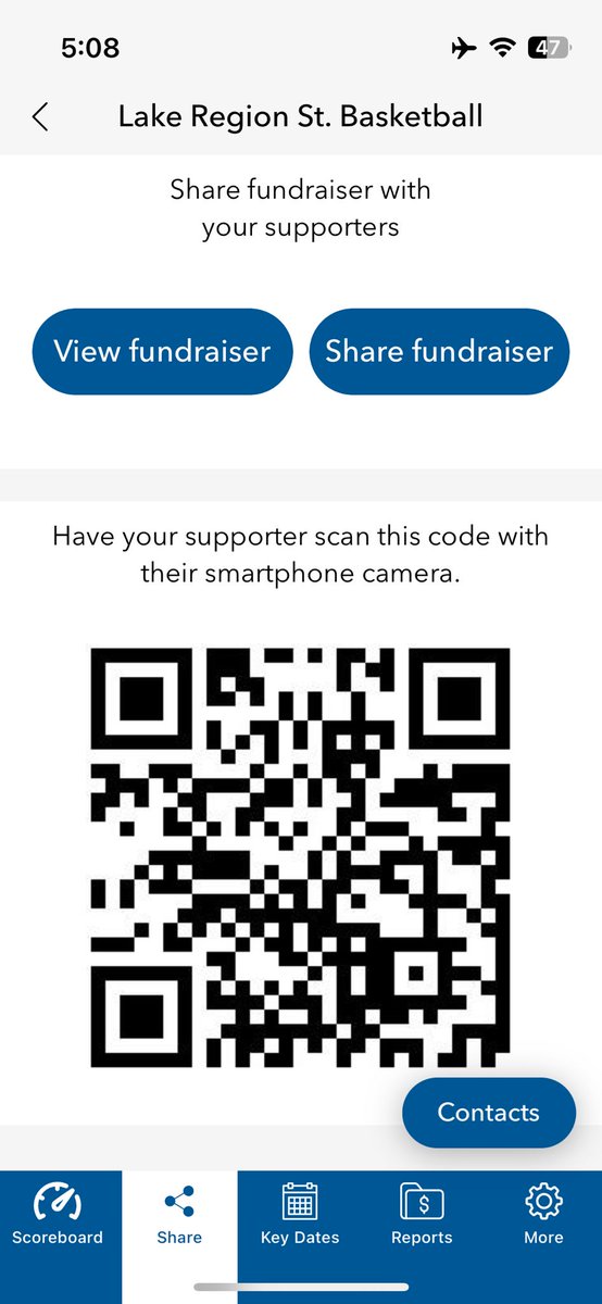 We're having our annual text a thon tonight to raise money for the men's basketball program. If you'd like to support scan the QR Code. We also have some players looking to add a few names! If you're up for it, send me your contact info and I can have them reach out. Thank you!