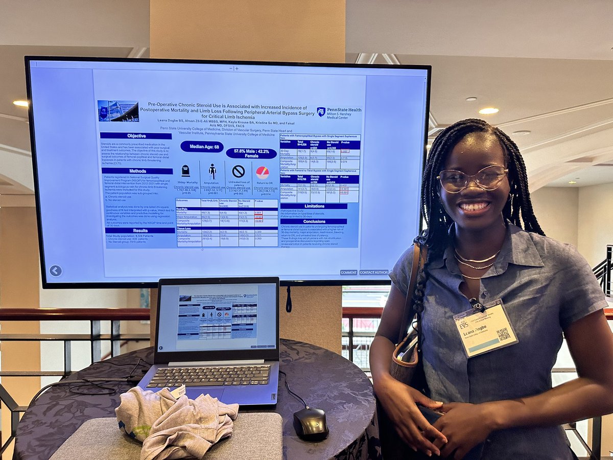 Faisal Aziz MD, MBA, FACS, Distinguished FSVS (@fa_vascularmd) on Twitter photo Proud of <a href="/PennStHershey/">Penn State Health</a> students giving excellent presentations at <a href="/VascularEVS/">Eastern Vascular Society</a> annual meeting!
Future of vascular surgery is great!
<a href="/FutureVascSurgn/">FutureVascSurgeons</a> #WeAre
<a href="/LavangaE/">Elizabeth Lavanga, MD</a> <a href="/ChrisDeHavenPSU/">Chris DeHaven</a> <a href="/ldogbe4/">Leana Dogbe</a> Proud of <a href="/PennStHershey/">Penn State Health</a> students giving excellent presentations at <a href="/VascularEVS/">Eastern Vascular Society</a> annual meeting!
Future of vascular surgery is great!
<a href="/FutureVascSurgn/">FutureVascSurgeons</a> #WeAre
<a href="/LavangaE/">Elizabeth Lavanga, MD</a> <a href="/ChrisDeHavenPSU/">Chris DeHaven</a> <a href="/ldogbe4/">Leana Dogbe</a>