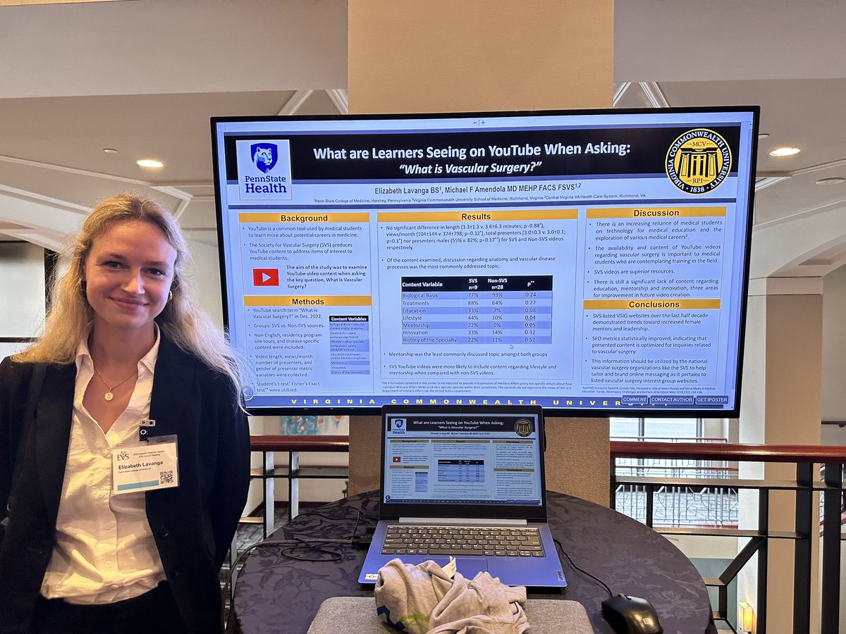 FA_VascularMD's tweet photo. Proud of @PennStHershey students giving excellent presentations at  @VascularEVS annual meeting!
Future of vascular surgery is great!
@FutureVascSurgn #WeAre
 @LavangaE @ChrisDeHavenPSU @ldogbe4 https://t.co/hVJbjm4Tn8