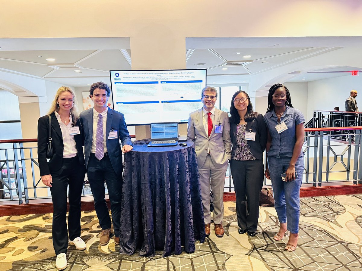 FA_VascularMD's tweet photo. Proud of @PennStHershey students giving excellent presentations at  @VascularEVS annual meeting!
Future of vascular surgery is great!
@FutureVascSurgn #WeAre
 @LavangaE @ChrisDeHavenPSU @ldogbe4 https://t.co/hVJbjm4Tn8