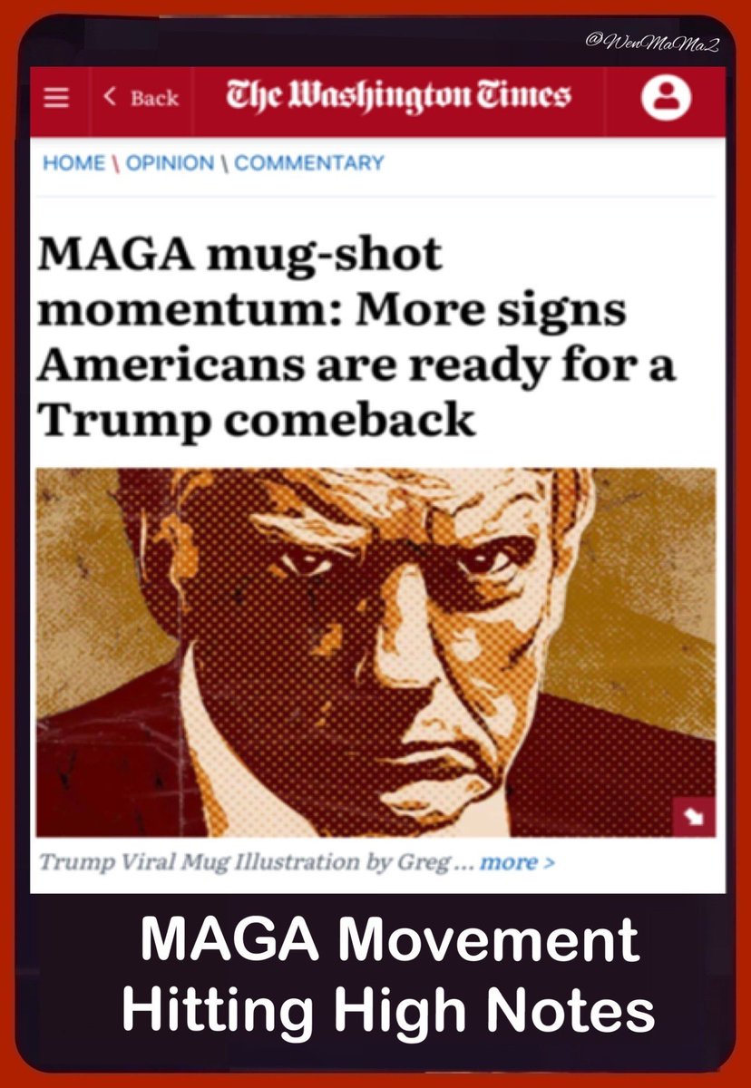 WenMaMa2's tweet photo. .🚨#T4MAGAt #A09073🚨
MustReadThisViralPost🎥⤵️ #reDJT
🔥🔥🔥🔥🔥🔥🔥🔥🔥🔥
🔥🔥🔥 MAGA mug-shot momentum
🔥🔥🔥🔥🔥🔥🔥🔥🔥🔥
RT/X @DonaldJTrumpJr
@kimguilfoyle @realDonaldTrump
https://t.co/8Kc5O98naJ
✅Note2myself: #TRUMP #MAGA
#MAGAPATRIOTS @TeamTrump
#TRUMP2024ToSaveAmerica
➡️@DanScavino @TrumpWarRoom @JasonMillerinDC @realLizUSA @GenFlynn @RepMTG @KariLake @TheLastRefuge2 @Jim_Jordan @catturd2 @RepJamesComer @SenTedCruz @SenJohnKennedy
@SpeakerMcCarthy