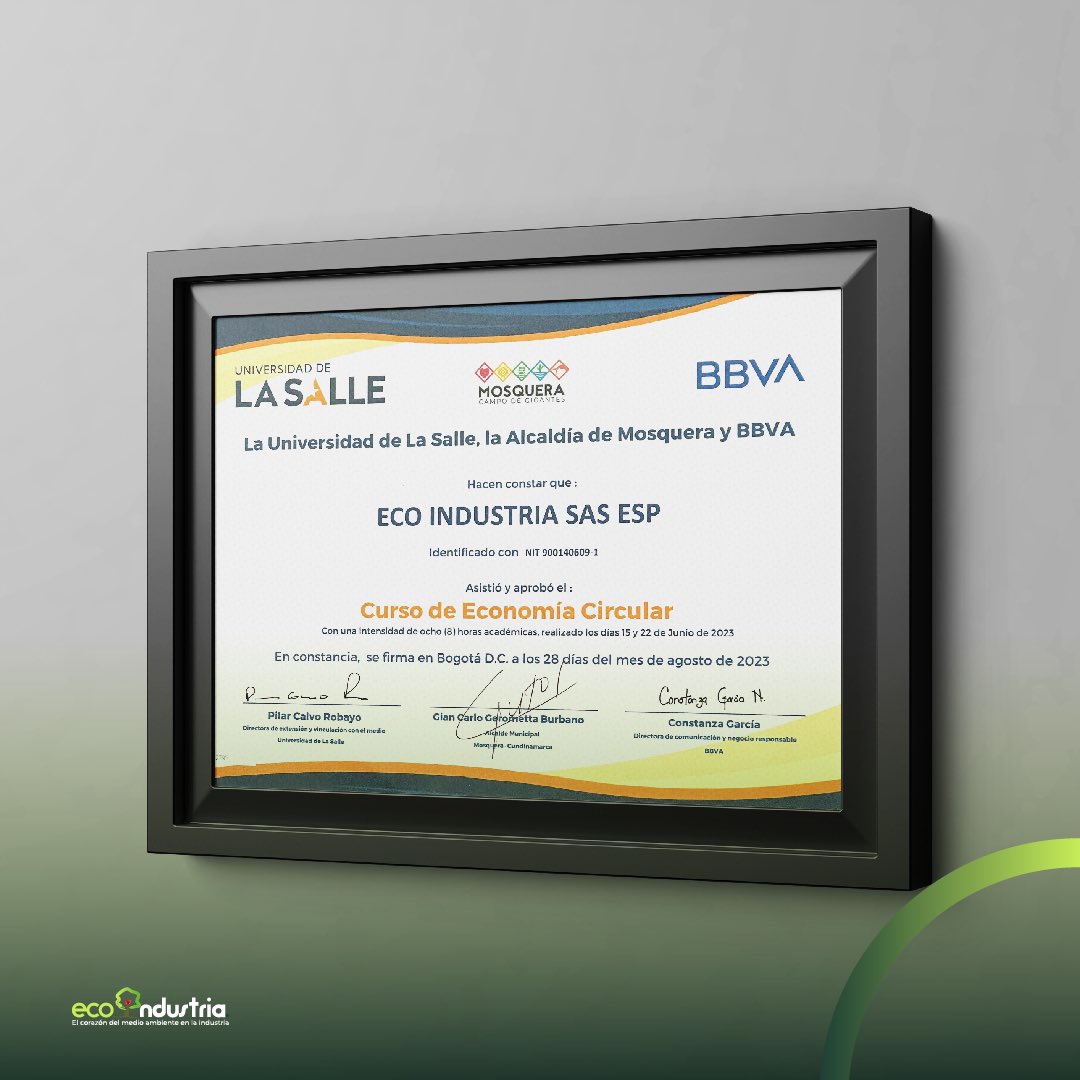 ecoindust's tweet photo. Agradecemos a la @unisalle y a la Alcaldia de Mosquera @mosqueratv por desarrollar esta iniciativas que hacen crecer la economía circular en nuestra sabana de Occidente. 🍃 #soysostenible #ecoindustria https://t.co/CRFYs2y9Vh