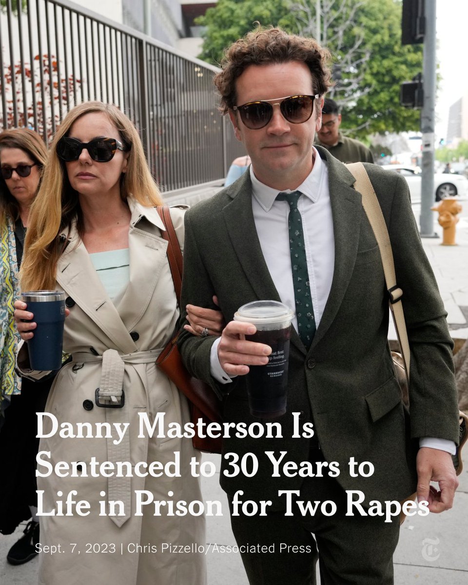 Danny Masterson, the actor known for his role in “That ’70s Show,” was sentenced to 30 years to life on Thursday for raping two women in the early 2000s. nyti.ms/44HTimO