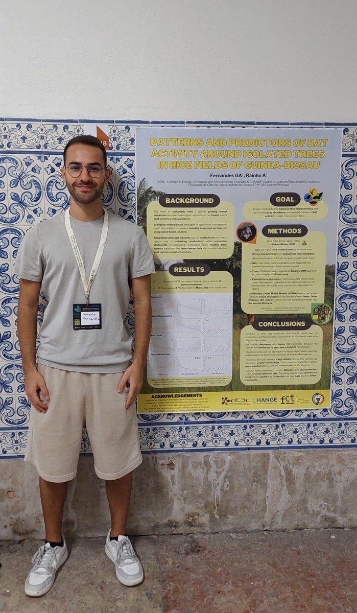 "Patterns and predictors of bat activity around isolated trees in rice fields of Guinea-Bissau", my poster presented at Frontiers in E3 - Annual Meeting of <a href="/CE3CResearch/">CE3C</a>