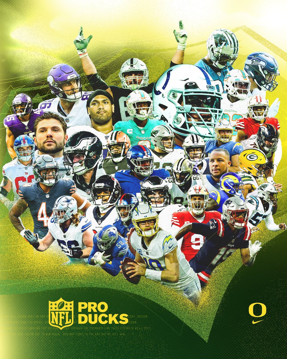 Our #ProDucks are 🔙 in action 🦆 Good luck in the 2023 @NFL Season! #GoDucks