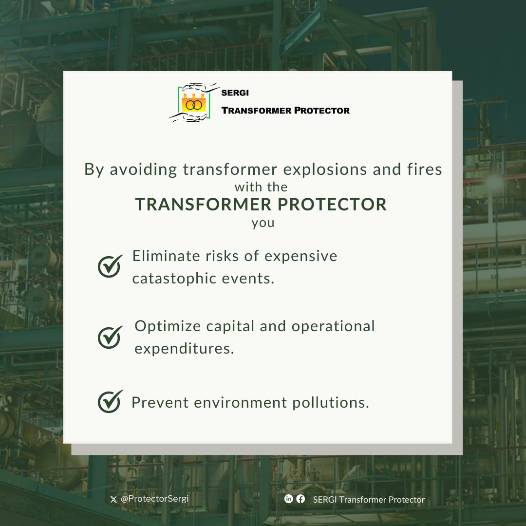 ProtectorSergi's tweet photo. Transformers are vital for our power grid, but insulation failures can lead to explosions. The TRANSFORMER PROTECTOR (TP) acts within 5-10 milliseconds to prevent this.

Discover the TP's incredible capabilities here: https://t.co/33GKQsYv9V https://t.co/IanNxryfTn
