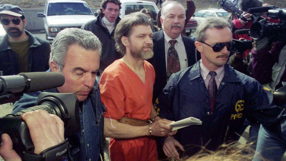 WarnerBros_Char's tweet image. Warner Bros. Documented Person of the Day is:
Theodore John Kaczynski AKA Unabomber
Has been documented documented multiple times by CNN, he's the subject of episodes of "Crimes of the Century" and "How It Really Happened"

#WarneroftheDay #TedKacynski #Unabomber #CNN