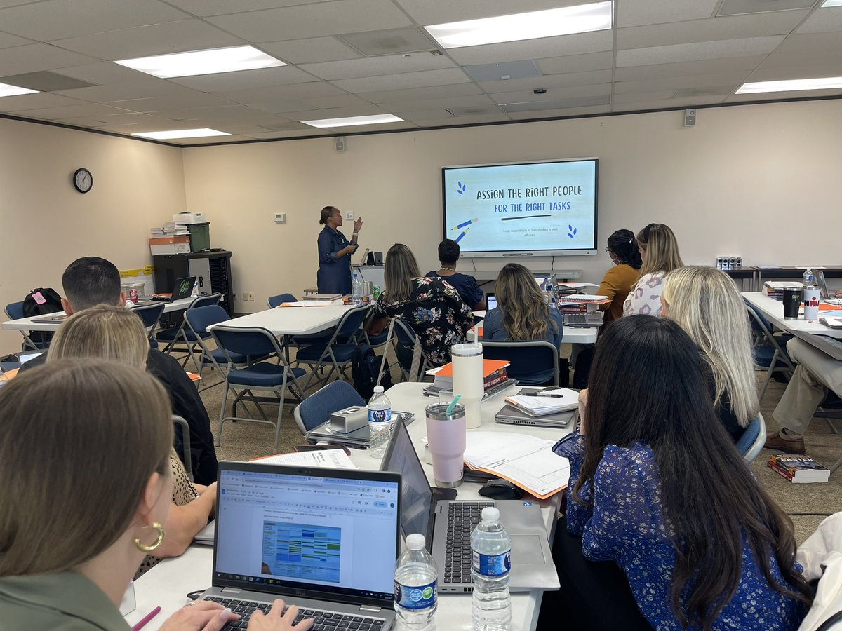 Support for our 1st year and new to the district Assistant Principals comes in the form of EVERYONE filling their buckets, including our Superintendent!
