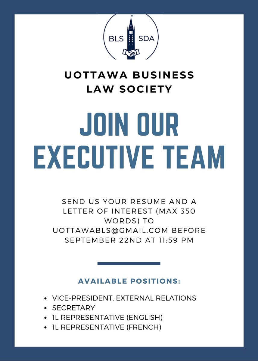 uOttawaBLS's tweet photo. ✨JOIN US! REJOIGNEZ-NOUS!✨

Please also include the following information in your email:
    ⁃    Name
    ⁃    Student Number
    ⁃    Year/ Program
—————————————
Veuillez inclure les informations suivantes dans votre courriel :
- Nom
- Numéro d'étudiant
- Année/ Programme https://t.co/8wWMS9UX2z