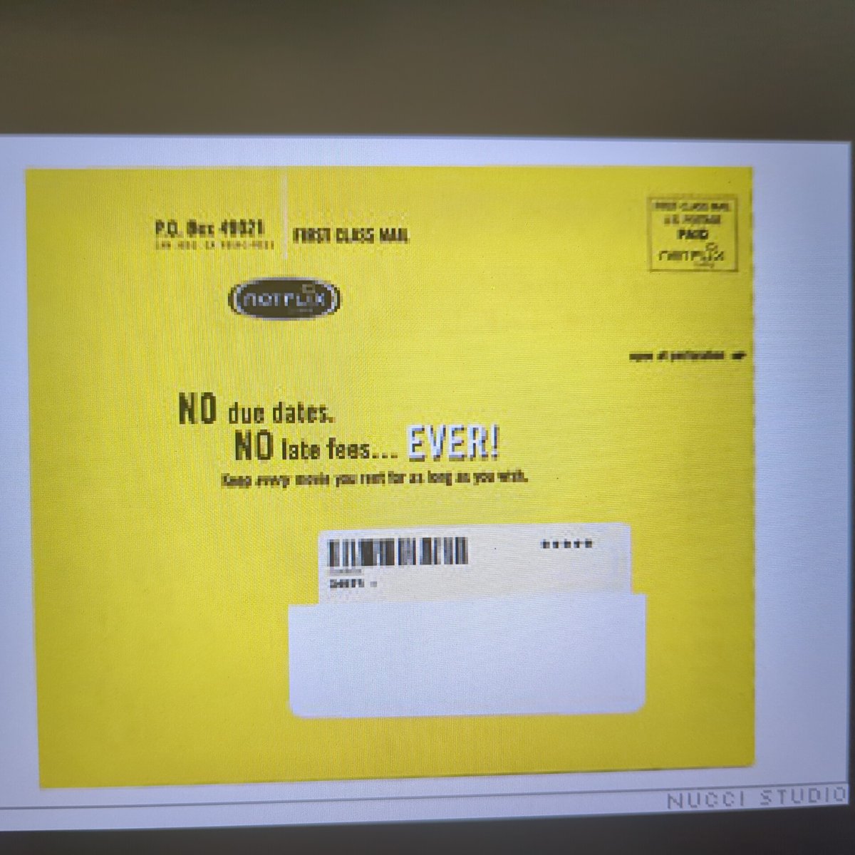 Jittery's tweet photo. @RaquelStecher @dvdnetflix I have nostalgia for the yellow and black envelopes in the late 1999/2000 era. #DVDChat https://t.co/62fWhZNhPI