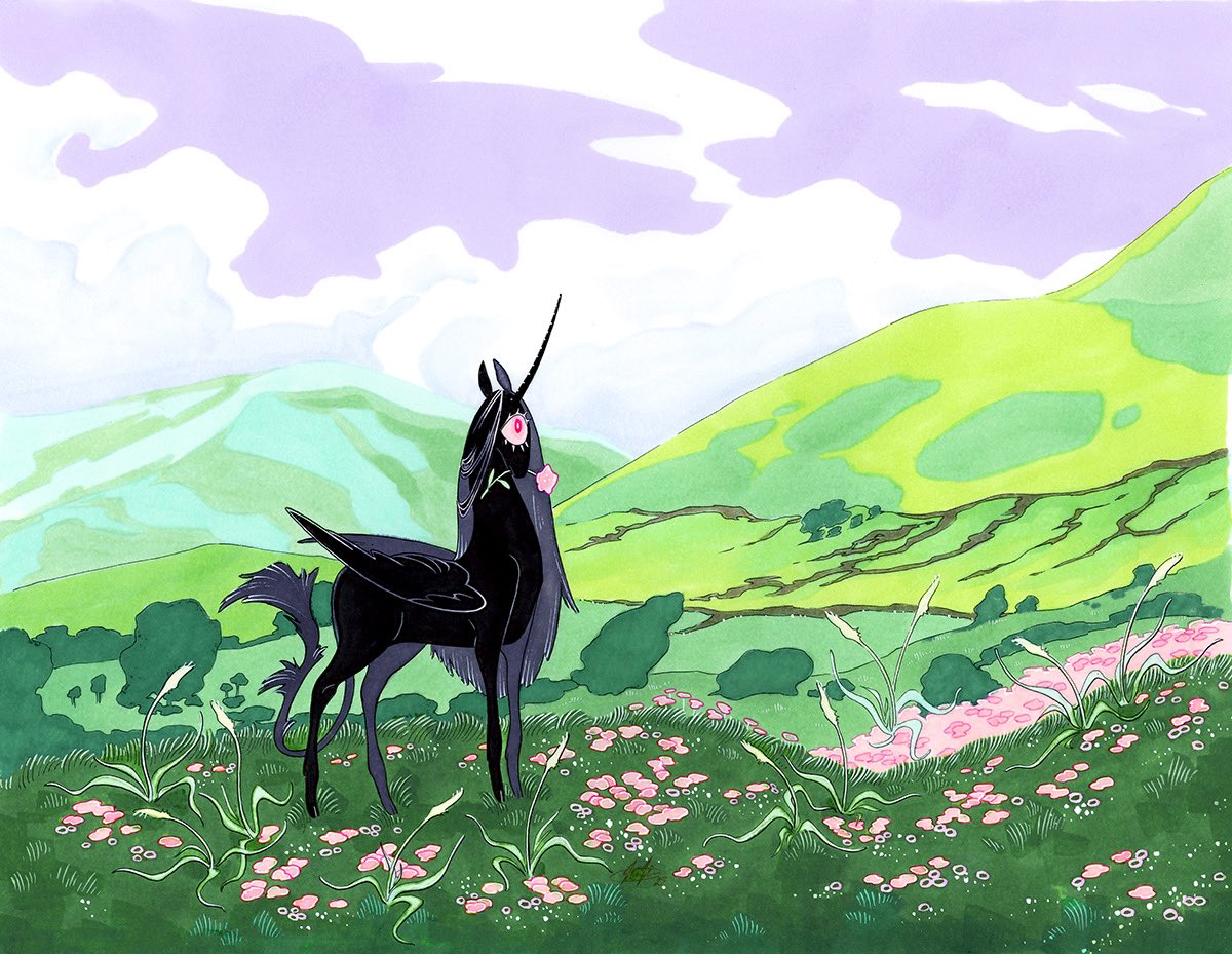 flower taur solo outdoors cloud holding flower grass  illustration images