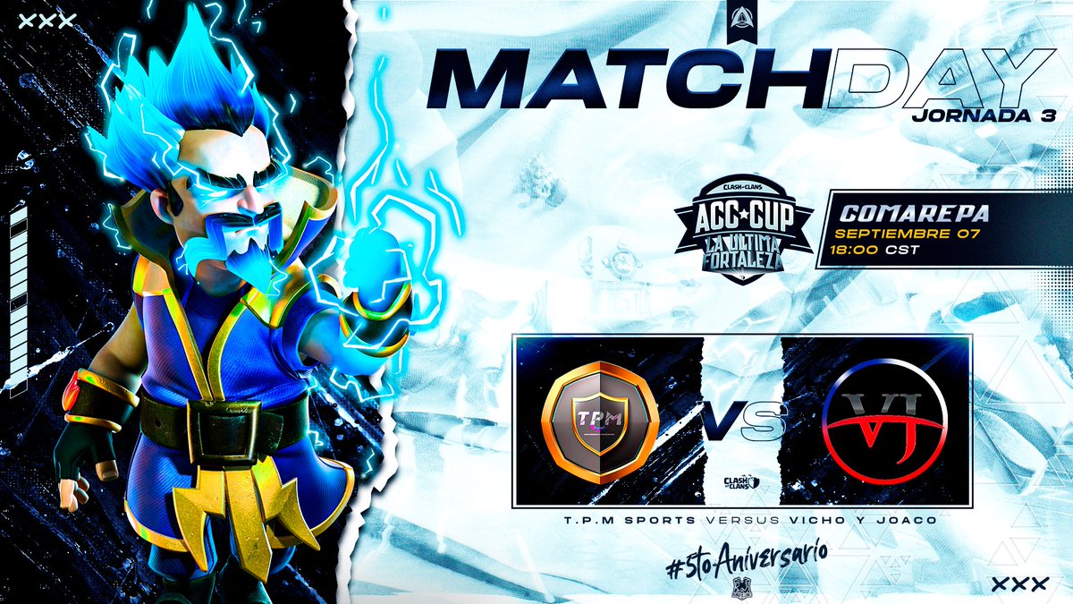 ⚔️<a href="/AccComunidad/">Alianza de Clanes COC</a> W3⚔️

 <a href="/TPMSPORTS2/">RNGxT.P.M sports</a> 🆚 <a href="/VichoyJoaco/">clan Vicho y Joaco</a> 

👾 twitch.tv/comarepa
👾 twitch.tv/myrnaclash
👾 twitch.tv/2504memo
🔴Live 6:00 pm

#AccComunidad #ACCCup