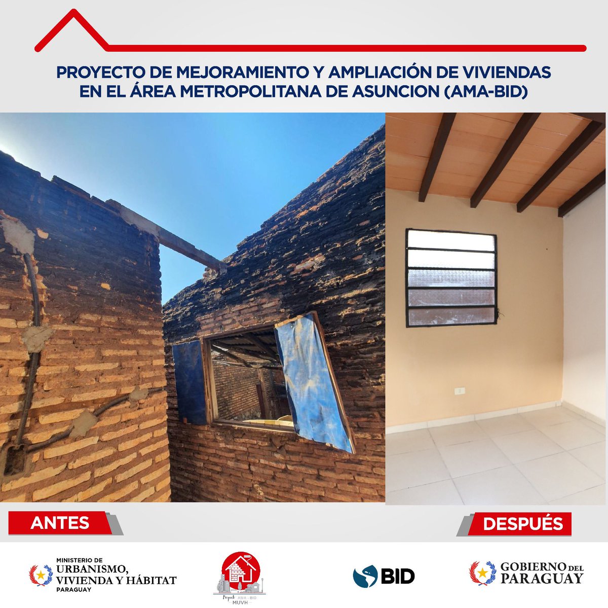 muvhpy's tweet photo. 📍VILLA ELISA
🗣️"Hoy estoy tranquilo, descansado y puedo disfrutar de más tiempo con mi familia", Édgar Valenzuela, beneficiario del Proyecto #AMABID del MUVH. https://t.co/Nga1zTZSjr