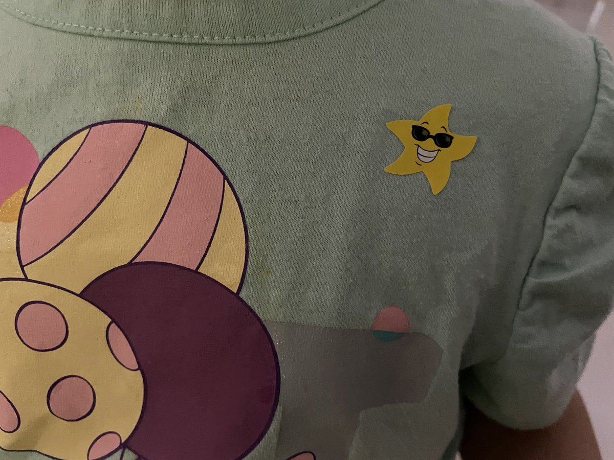 We are already doing BIG things this year! Today my students worked on keeping on the stickers they earned. And they succeeded ❤️ May not seem like much to some people -but for us- this was BIG! #autism <a href="/princetonK12/">PrincetonK12</a>