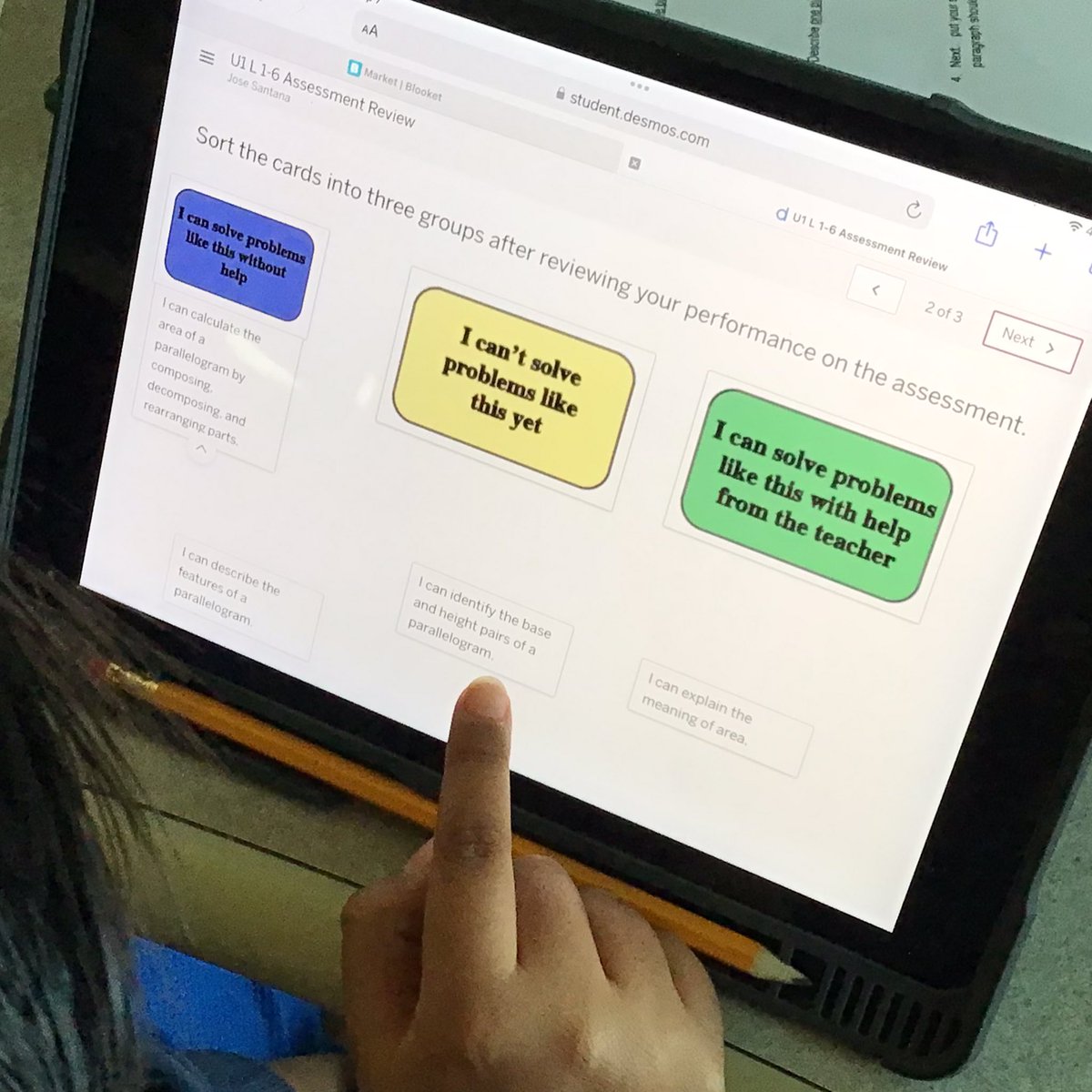 Mr_C_MSN's tweet photo. Middle students rated their confidence levels compared to the math standard this afternoon. #MSNLearns #Empower95 https://t.co/pR481XTYM6