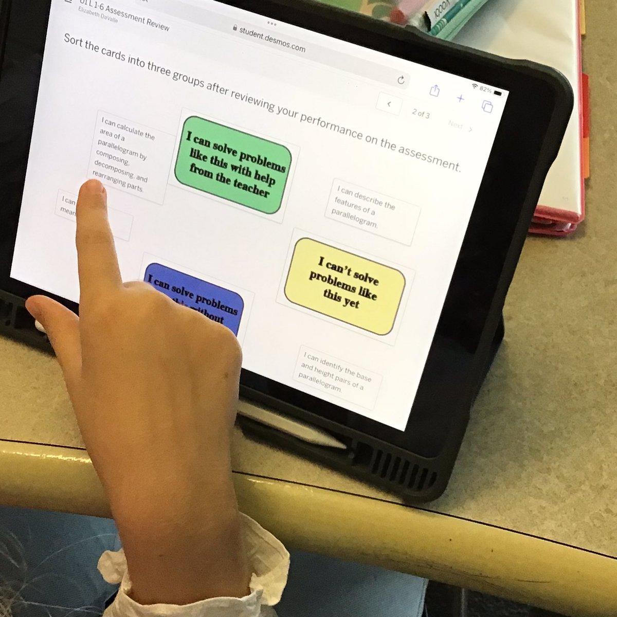 Mr_C_MSN's tweet photo. Middle students rated their confidence levels compared to the math standard this afternoon. #MSNLearns #Empower95 https://t.co/pR481XTYM6