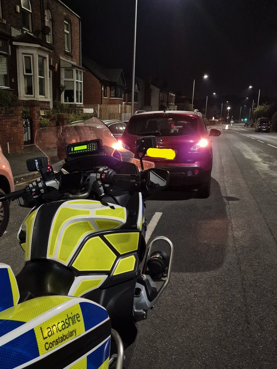 Car stopped in Chorley.  The driver was not insured.   They looked a bit nervous, which was explained when it was discovered they were also disqualified from driving.   Car seized and driver reported for summons for offences.   #T2RPU #Insureitorloseit