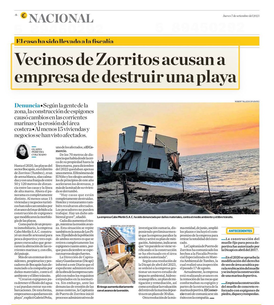 LulaDelMar's tweet photo. @GabrielPena71 @rmapalacios Retiro de Espigones URGENTE!!! Diciembre 2023 se avecina como todos los años el oleaje anómalo de mayor intensidad, solo que ahora ya no tenemos arena en las playas…la LAM 2020 no sirve, 2023 el mar cubrió zona Acuatica 50 mts(playa) https://t.co/m4VKM1WRQH