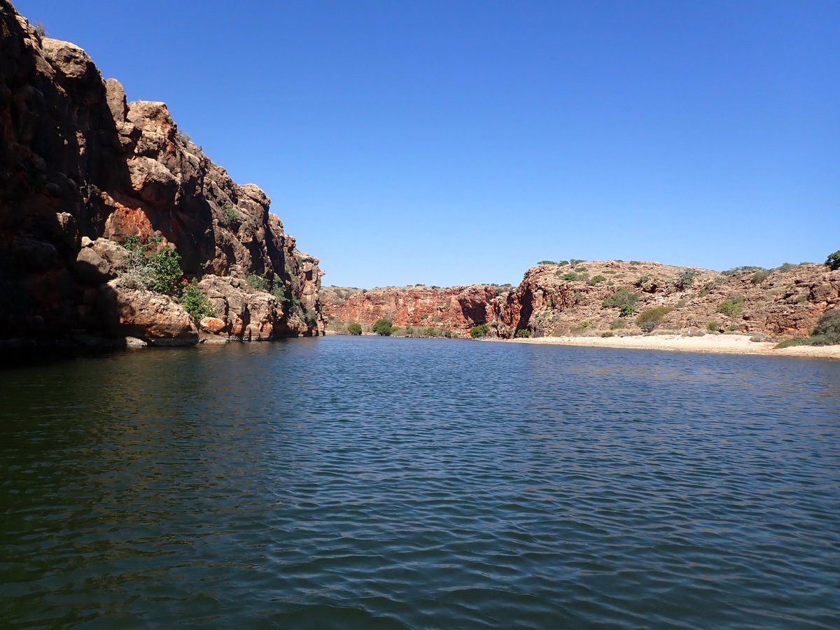 Yardie Creek Gorge
Cape Range National Park WA

Paddling up through this gorge system is like stepping back in time, the water becomes clearer and the fish life visible, mostly northern Australian estuarine species. Osprey nests line the cliffs, and dusty Little Corellas squawk.