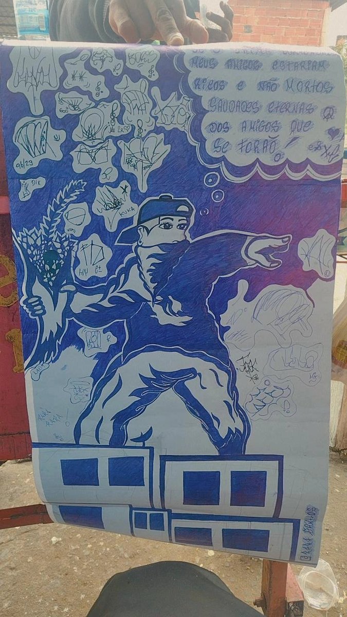 TreemDo2t's tweet photo. +1 torneio na caixa d'água os cria da barraquinha leva,💸 e não podemos deixa de parabenizar nosso cria rara rara pela essa arte q saiu no papel e hoje está no Pedrão da CX!! #eOsCria🤩✌️😵‍💫👑🧠✌️❤️ https://t.co/2V2kIBaidw