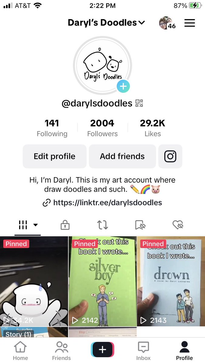 darylsdoodles's tweet photo. OMG OMG OMG!!! I reached the 2000 follower count on TikTok today. That’s the most I’ve ever had ever in all my years of desperately seeking attention and threatening to take my top off!!! Yay!!! 🥳 https://t.co/7LoaxRBpGK